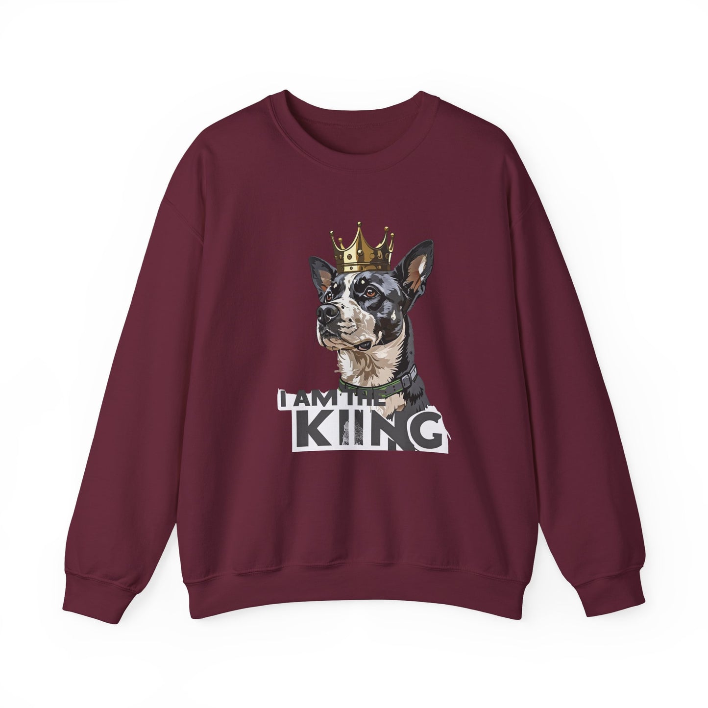 King Dog Crown Art Sweatshirt | Eco-Limited