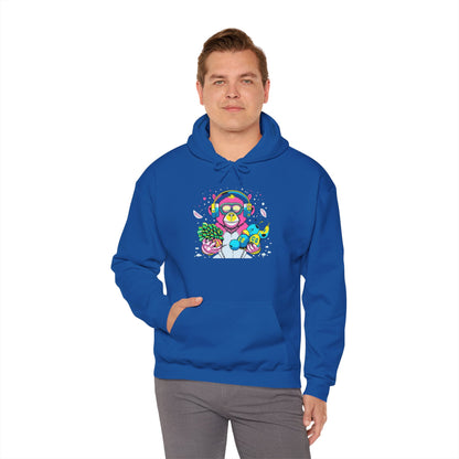 Neon Groove DJ Monkey Hoodie | Eco-Limited