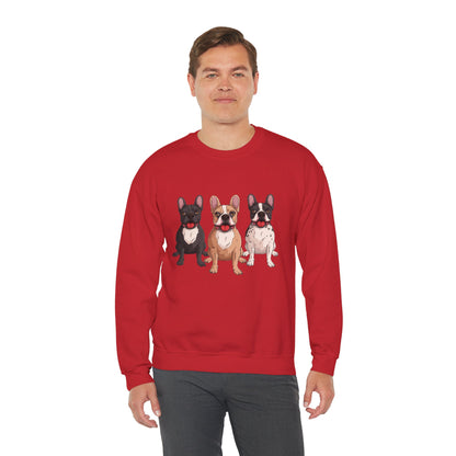 French Bulldog Trio Graphic Sweatshirt|Eco-Friendly - Limited