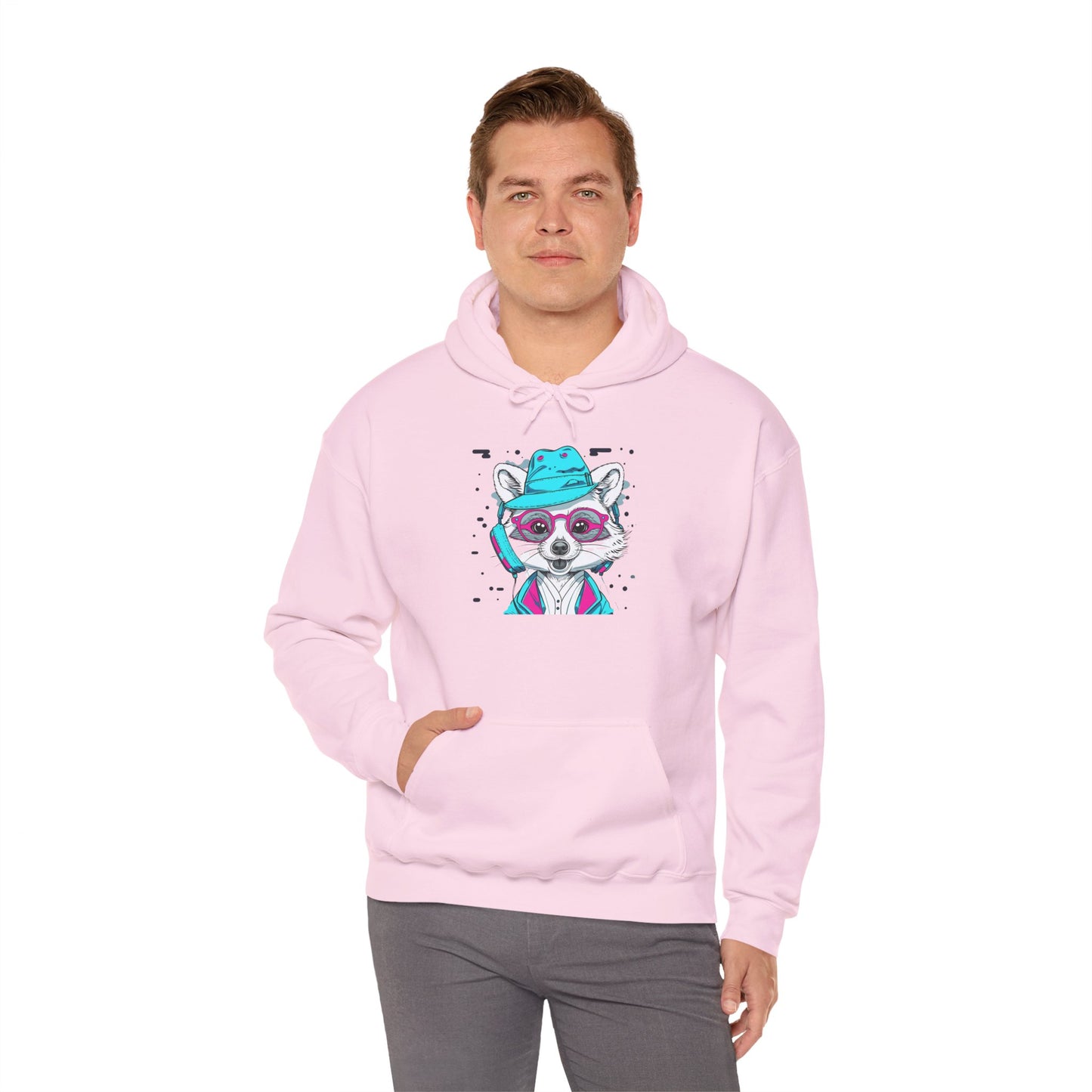 Neon Raccoon Street Art Hoodie | Eco-Limited