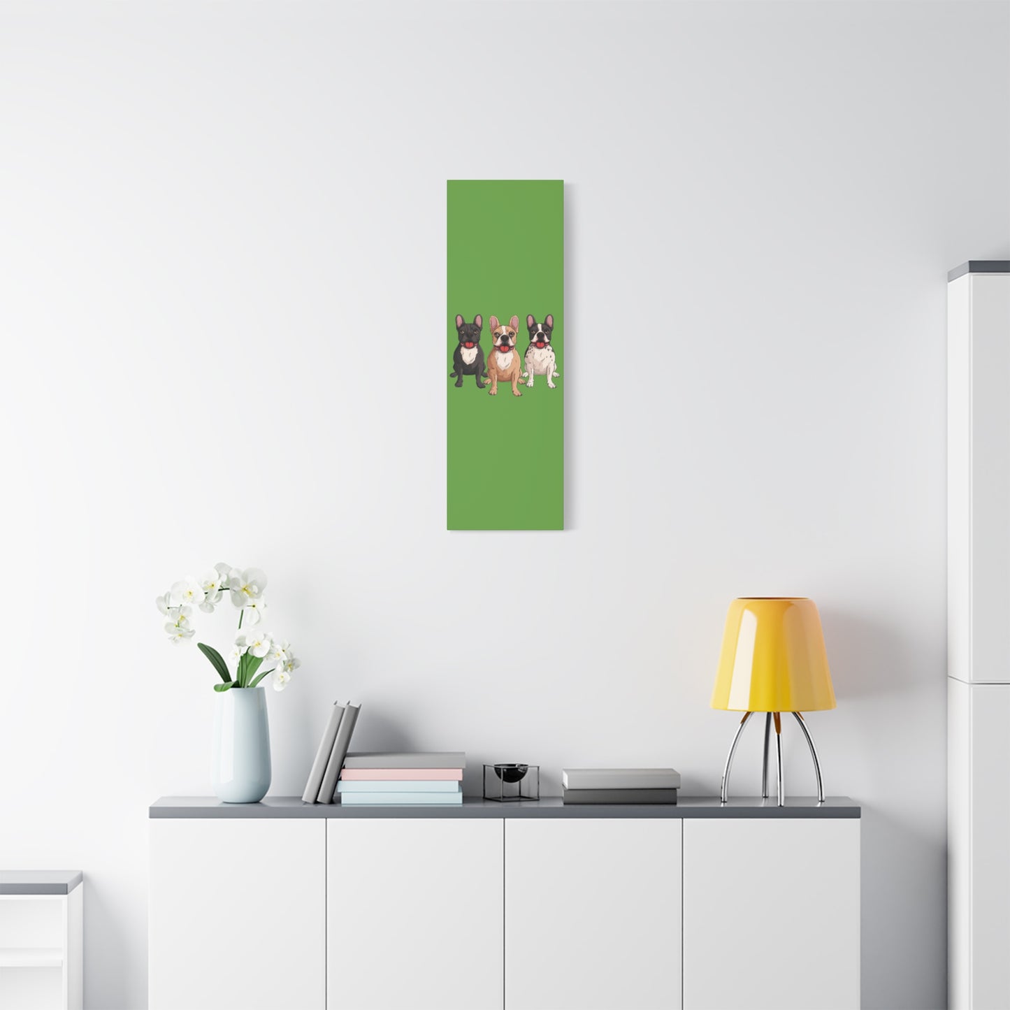 French Bulldog Trio Canvas Wall Art|Eco-Friendly - Limited