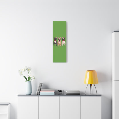 French Bulldog Trio Canvas Wall Art|Eco-Friendly - Limited