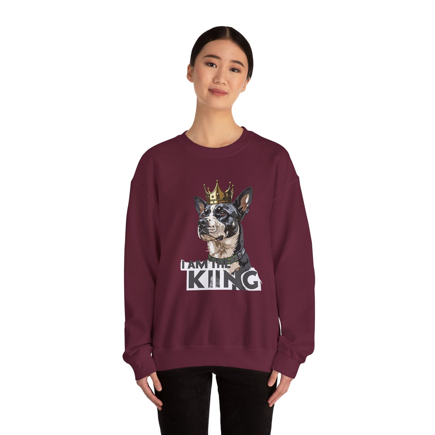 King Dog Crown Art Sweatshirt | Eco-Limited