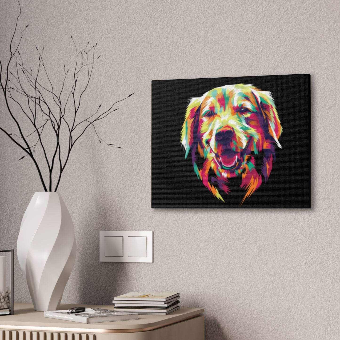 Color Burst Golden Smile Canvas | Eco-Limited