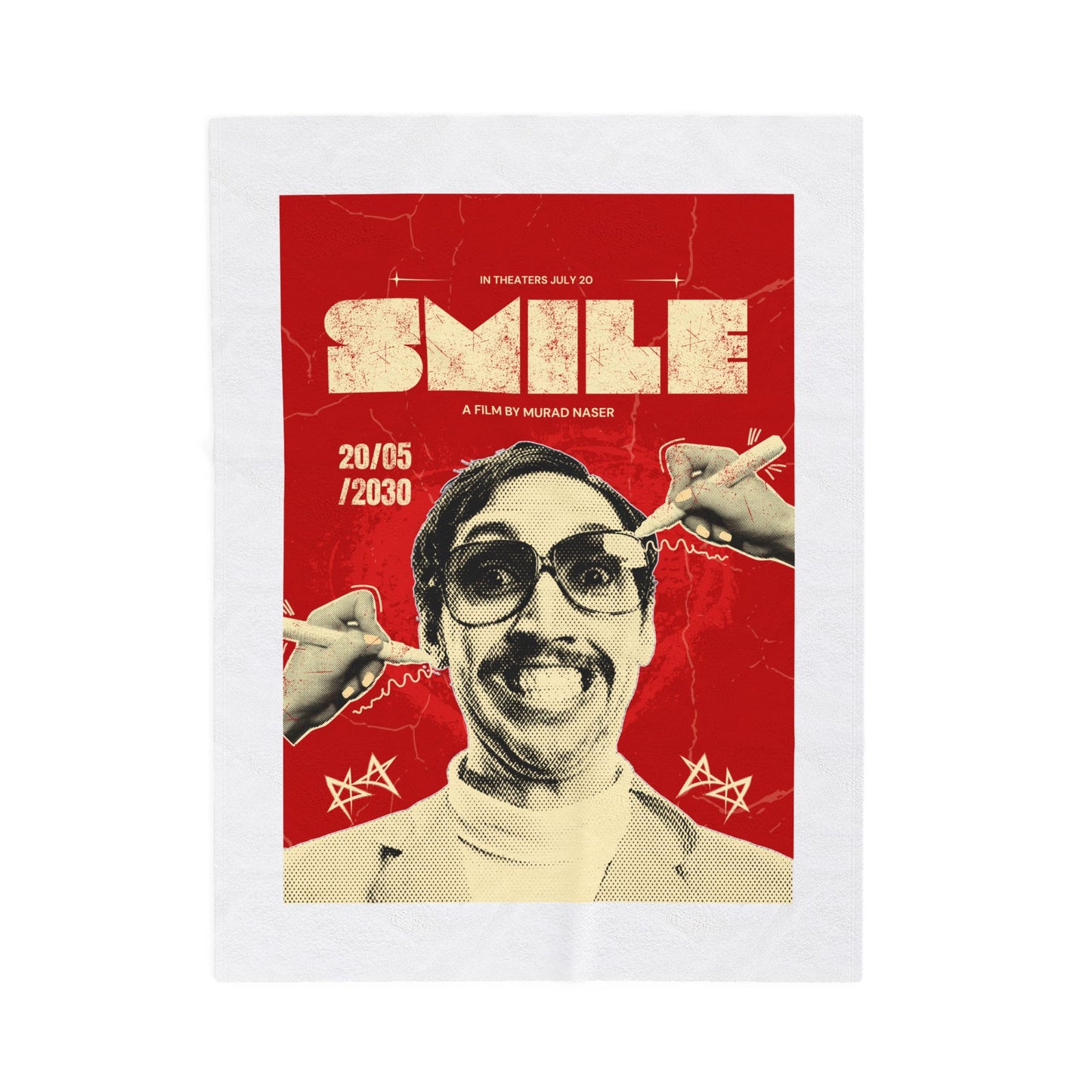 Retro 'SMILE' Movie Plush Blanke