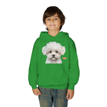 Cute White Puppy Face Youth Hoodie|Eco-Friendly - Limited