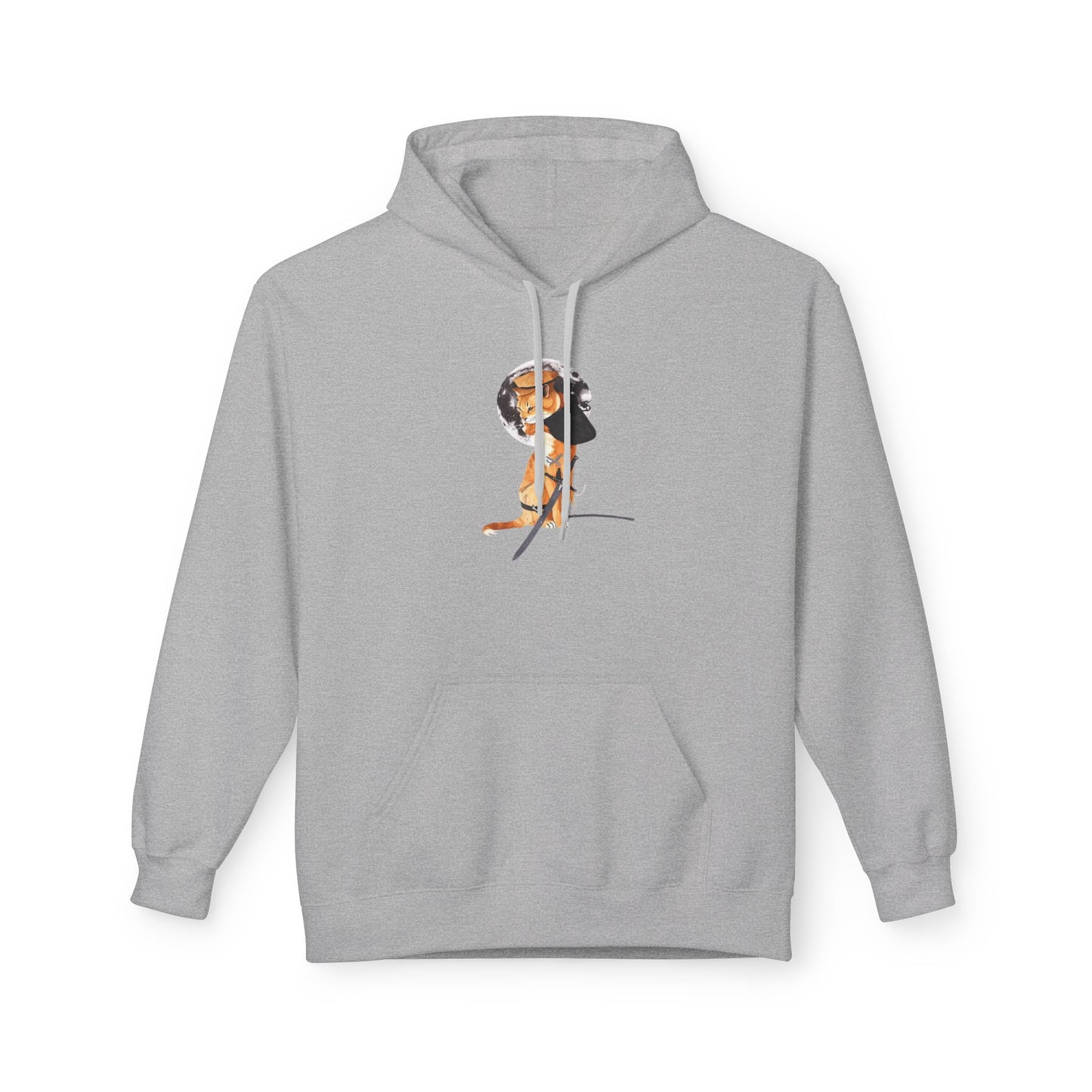 Moonlit Samurai Cat Art Hoodie