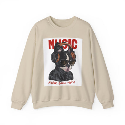 Music Dog “Make Some Noise” Graphic Sweatshirt | Eco-Limited