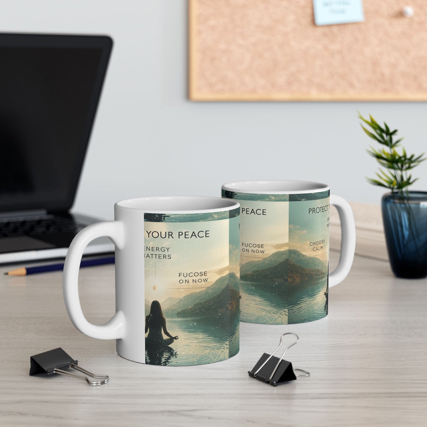 Protect Your Peace Meditation Ceramic Mug | Eco-Limited