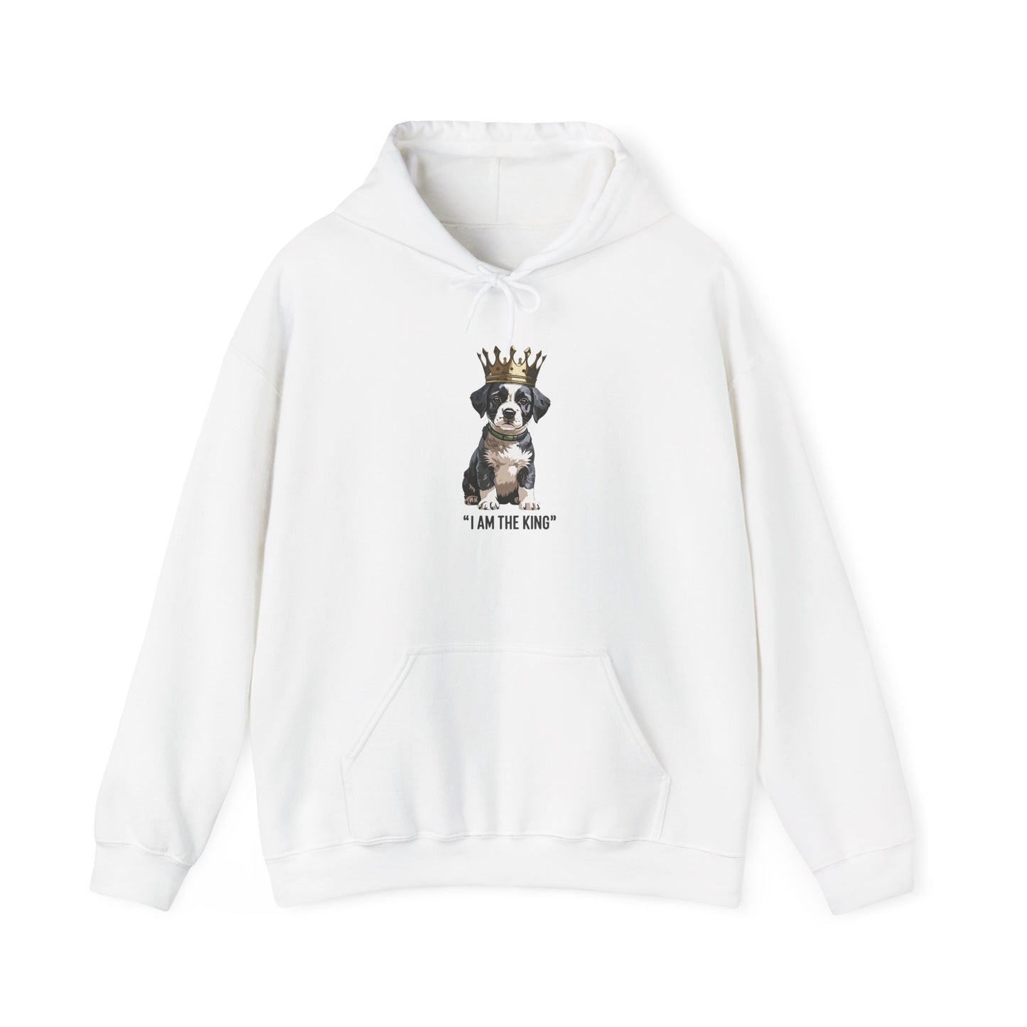 “I Am The King” Crowned Puppy Graphic Hoodie|Eco-Limited