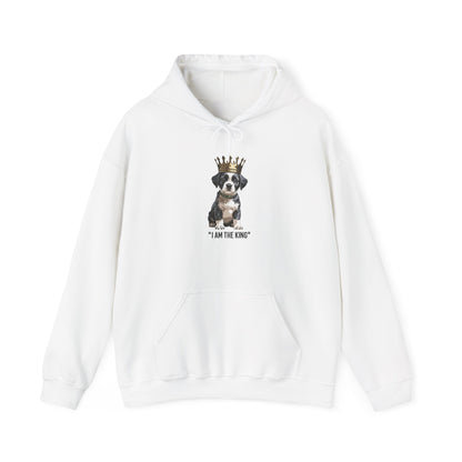 “I Am The King” Crowned Puppy Graphic Hoodie|Eco-Limited
