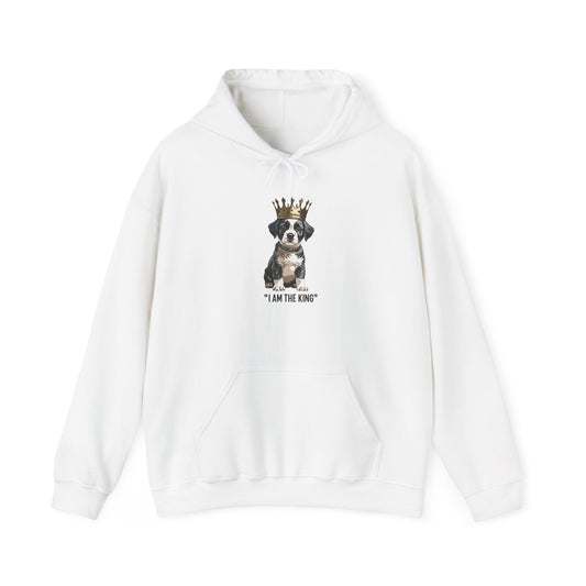 “I Am The King” Crowned Puppy Graphic Hoodie|Eco-Limited