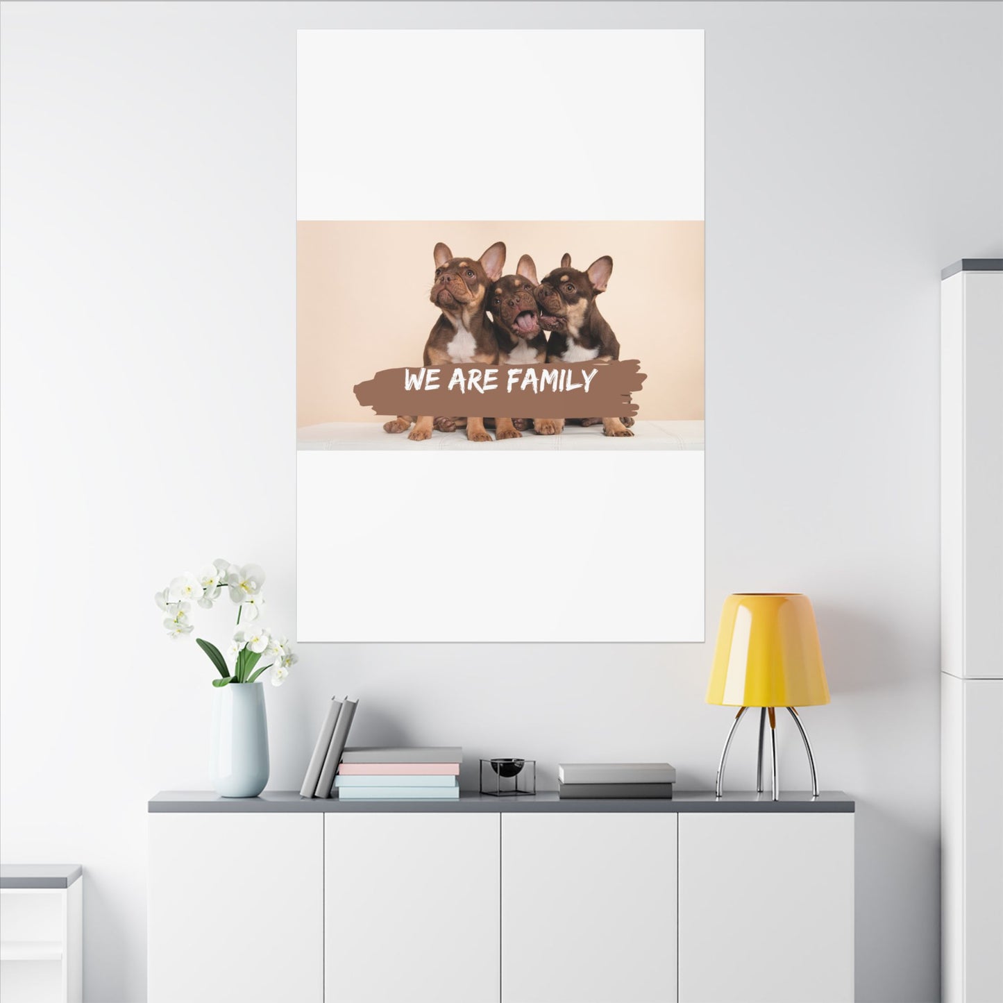 We Are Family French Bulldog Canvas Wall Art
