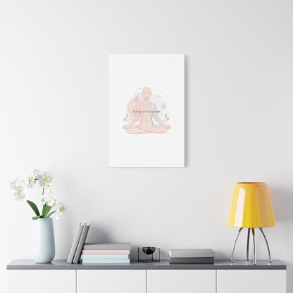 Focus on Intentions Canvas | Gentle Wellness Wall Art, Pastel Gradient Meditation Print