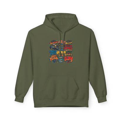 Retro Sticker Collage Graphic Hoodie|Eco-Friendly - Limited