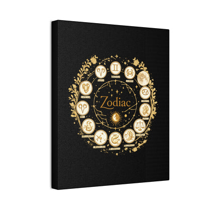 Golden Zodiac Astrology Canvas | Eco-Limited