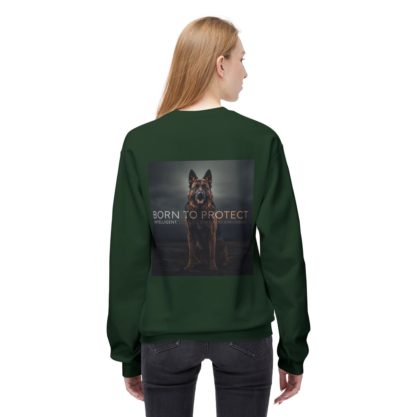 German Shepherd Born To Protect Sweatshirt | Eco-Limited