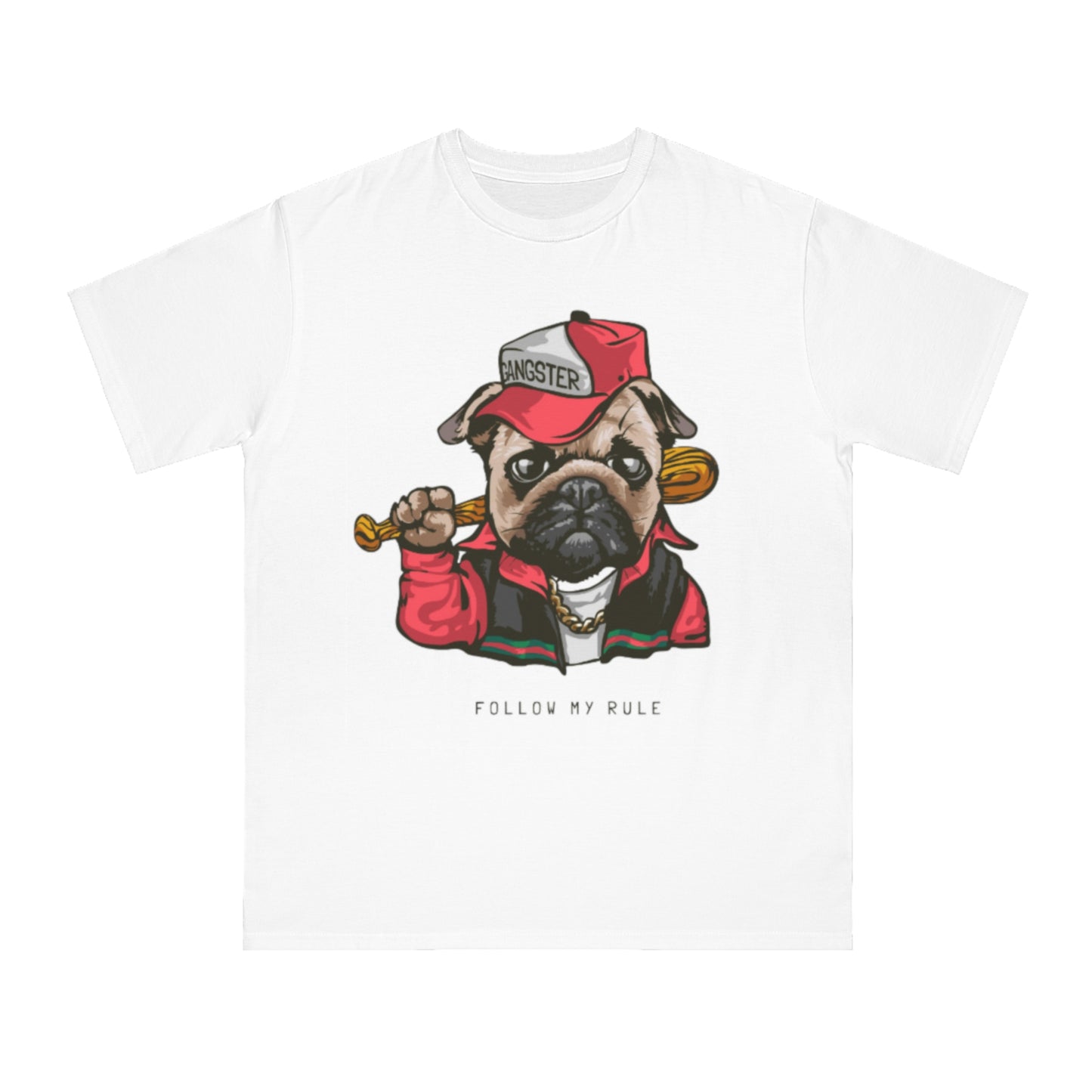 Organic Gangster Pug T-Shirt | Organic-Limited