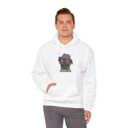 Hipster Pug Illustration Hoodie | Eco-Limited