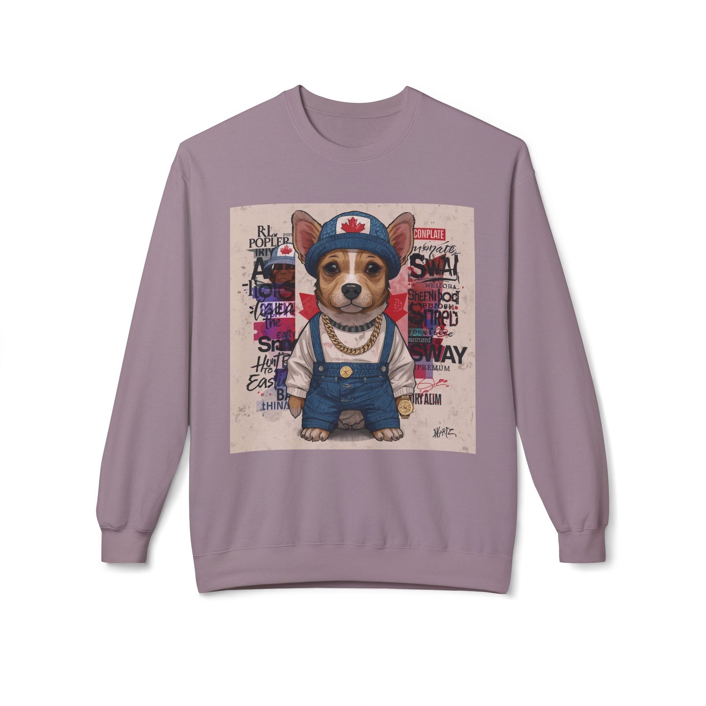 Lucky Street Pup Art Sweater | Eco-Limited