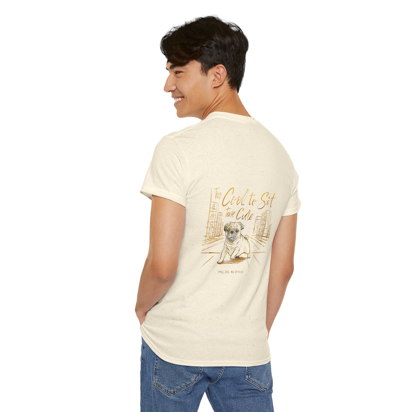 Thug Life Pug Front Graphic T-Shirt | Eco-Limited