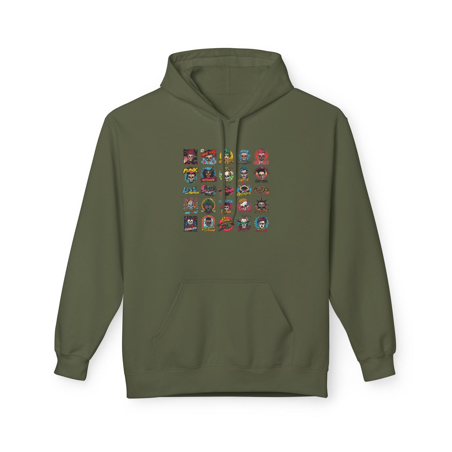 Retro Pop Culture Character Grid Hoodie|Eco-Friendly - Limited