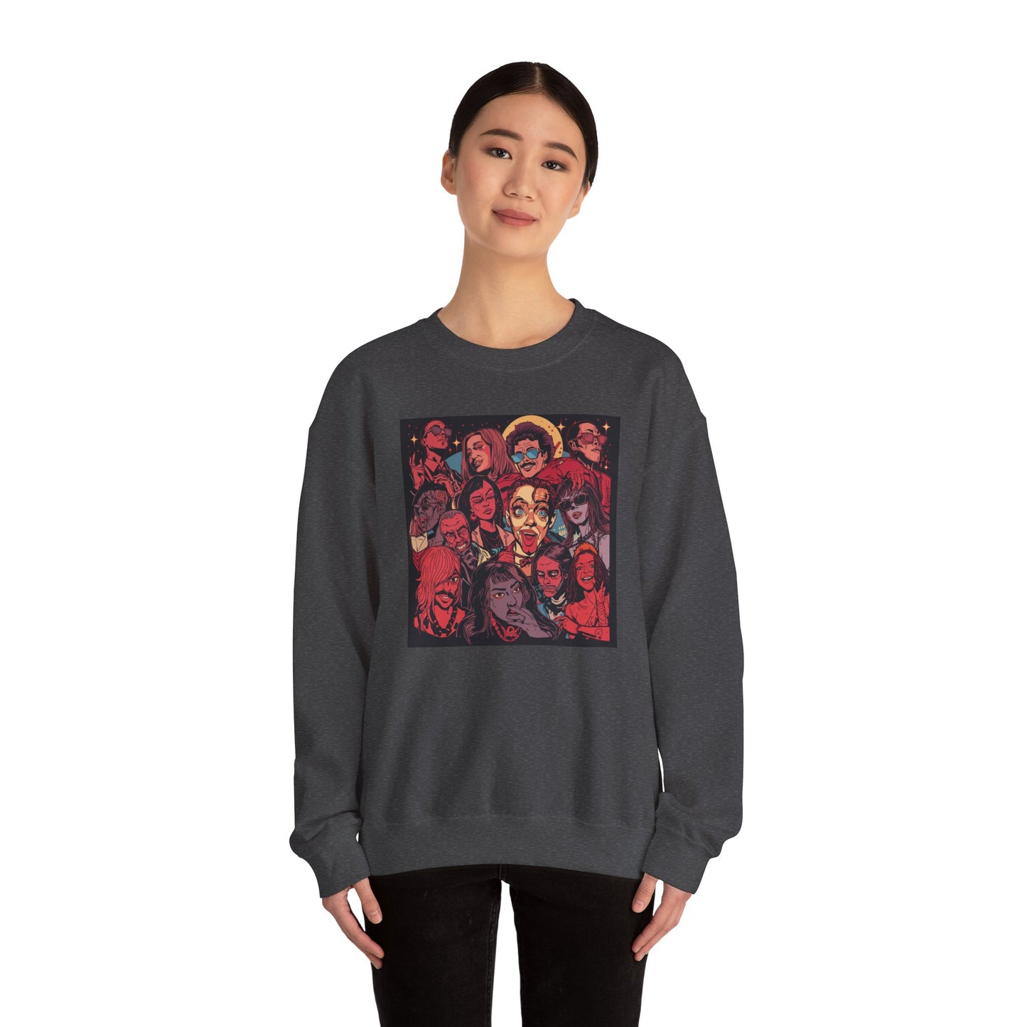 Rock Band Faces Art Sweater | Eco-Limited