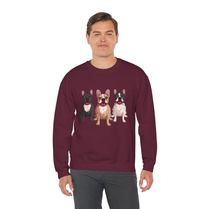 French Bulldog Trio Graphic Sweatshirt|Eco-Friendly - Limited
