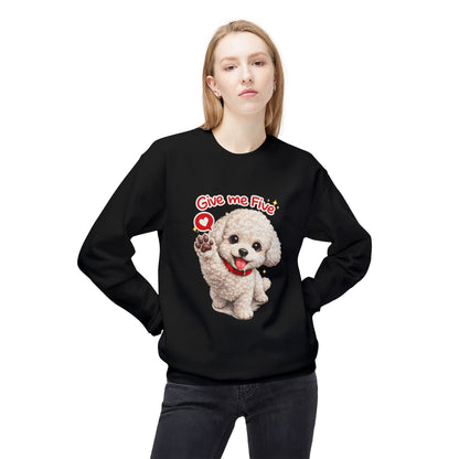 Give Me Five Cute Dog Sweatshirt | Eco-Limited