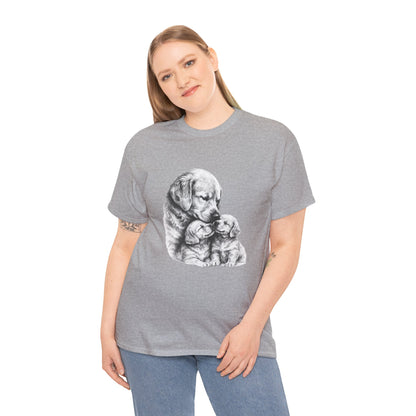 Tender Dog Family Pencil Art T-Shirt | Eco - Limited