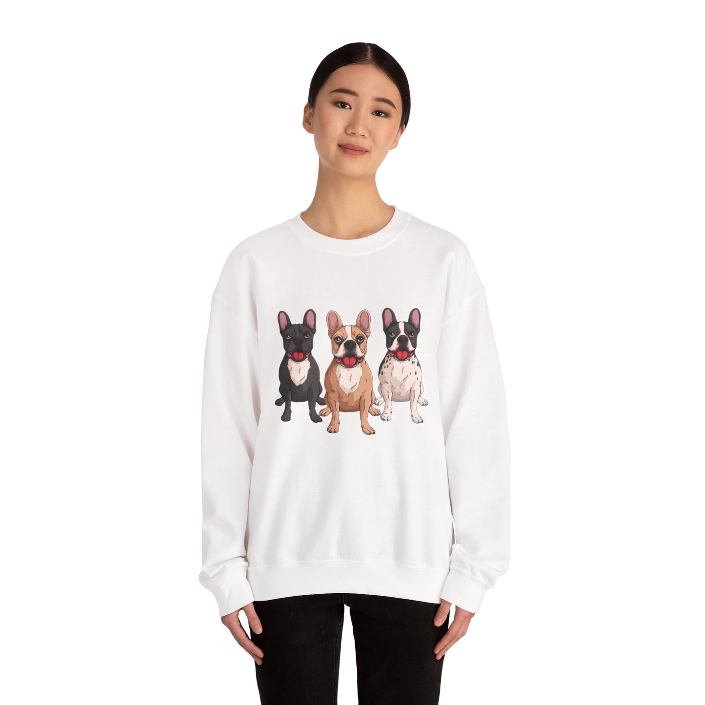 French Bulldog Trio Graphic Sweatshirt|Eco-Friendly - Limited