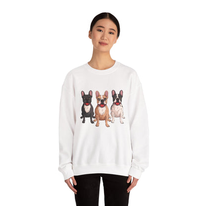 French Bulldog Trio Graphic Sweatshirt|Eco-Friendly - Limited
