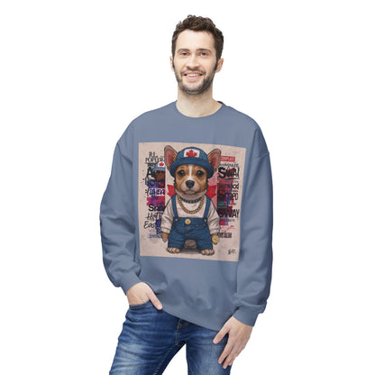 Lucky Street Pup Art Sweater | Eco-Limited