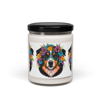 Floral Dog Portrait Candle | Eco-Limited