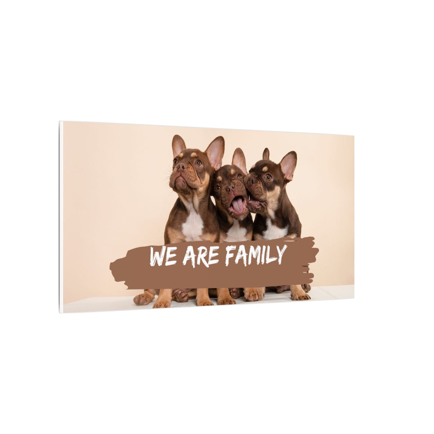 We Are Family French Bulldog Canvas Wall Art