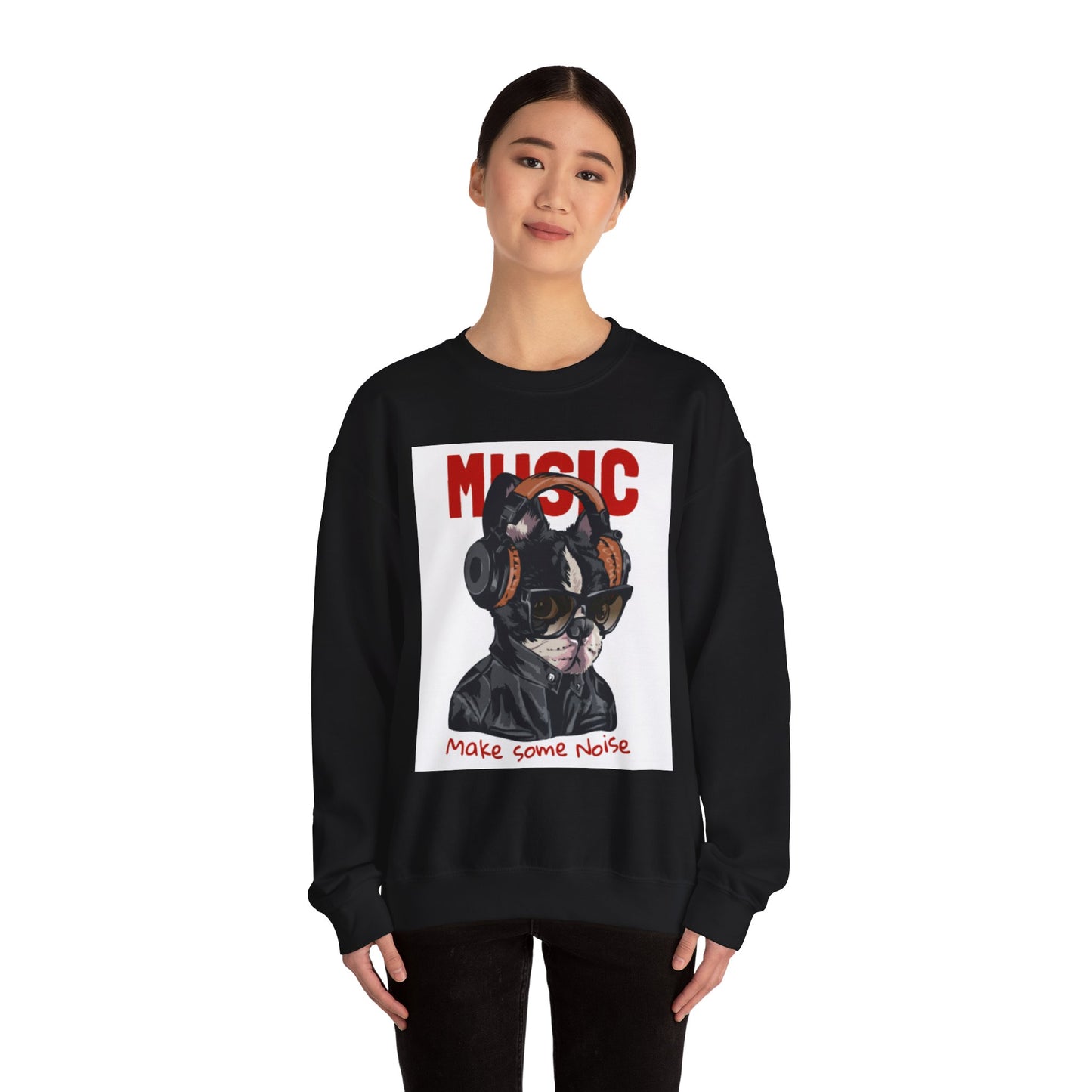Music Dog “Make Some Noise” Graphic Sweatshirt | Eco-Limited