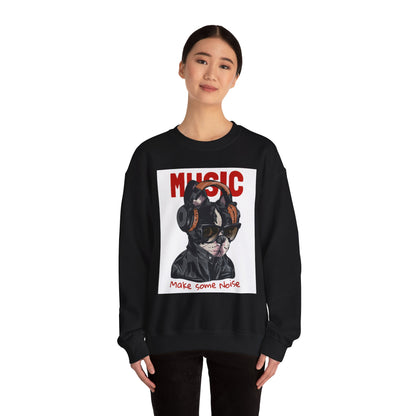 Music Dog “Make Some Noise” Graphic Sweatshirt | Eco-Limited