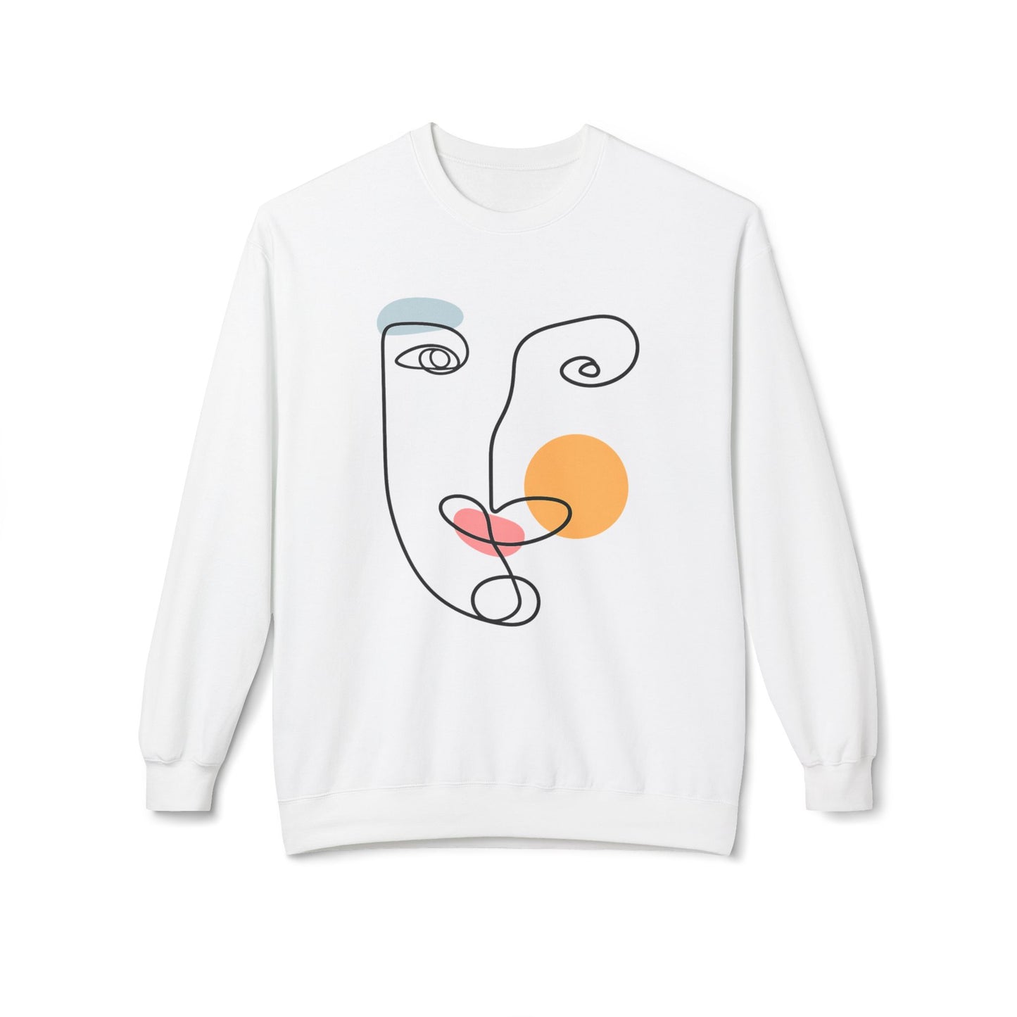 Abstract Line Face Sweatshirt | Eco-Limited
