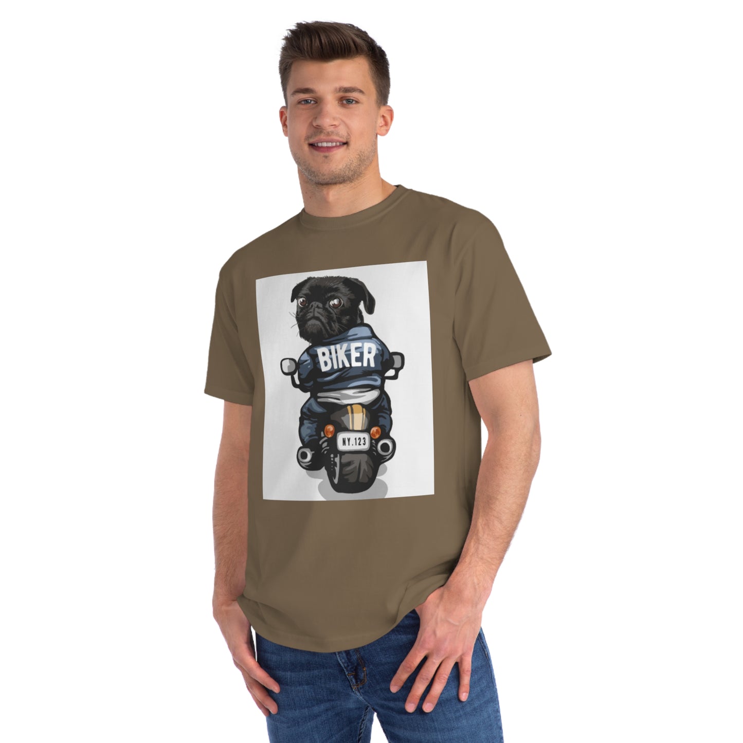 Organic Biker Pug T-Shirt | Organic-Limited