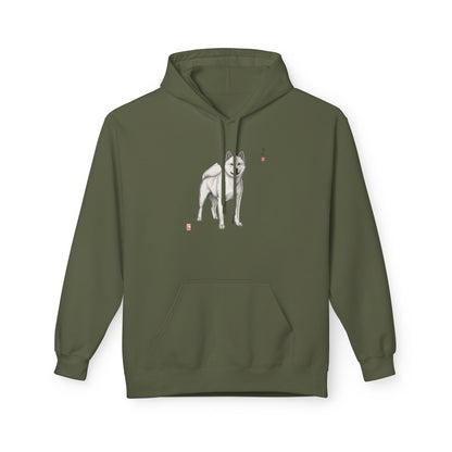 Korean Jindo Ink Illustration Hoodie | Eco-Limited