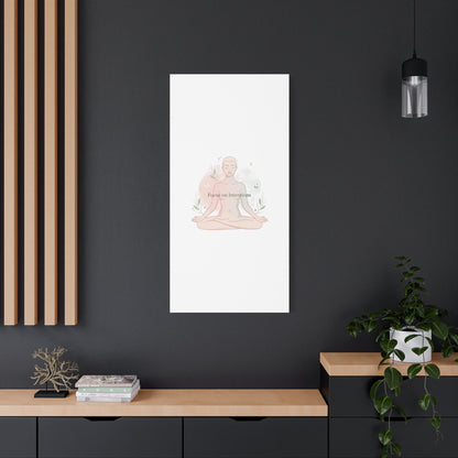 Focus on Intentions Canvas | Gentle Wellness Wall Art, Pastel Gradient Meditation Print