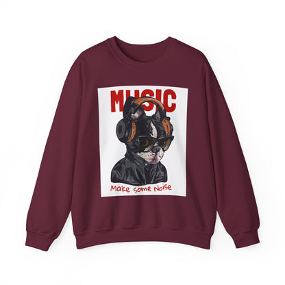 Music Dog “Make Some Noise” Graphic Sweatshirt | Eco-Limited