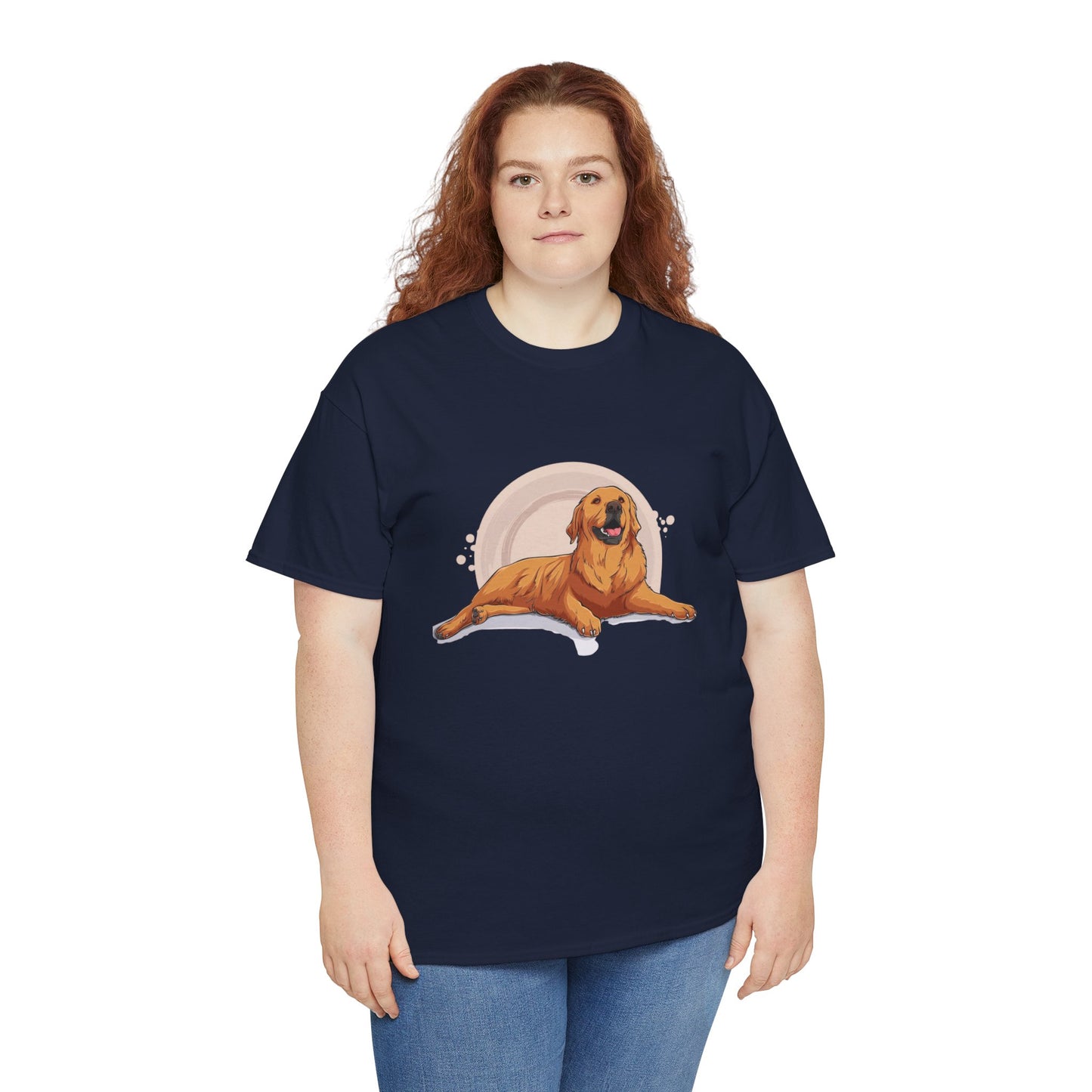 Golden Retriever Graphic Relaxed Tee|Eco-Friendly - Limited
