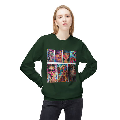 Pop Art Portrait Collage Graphic Sweatshirt