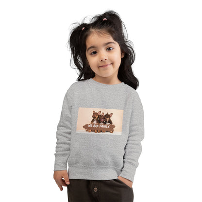 Cute Puppy 'We Are Family' Graphic Pullover