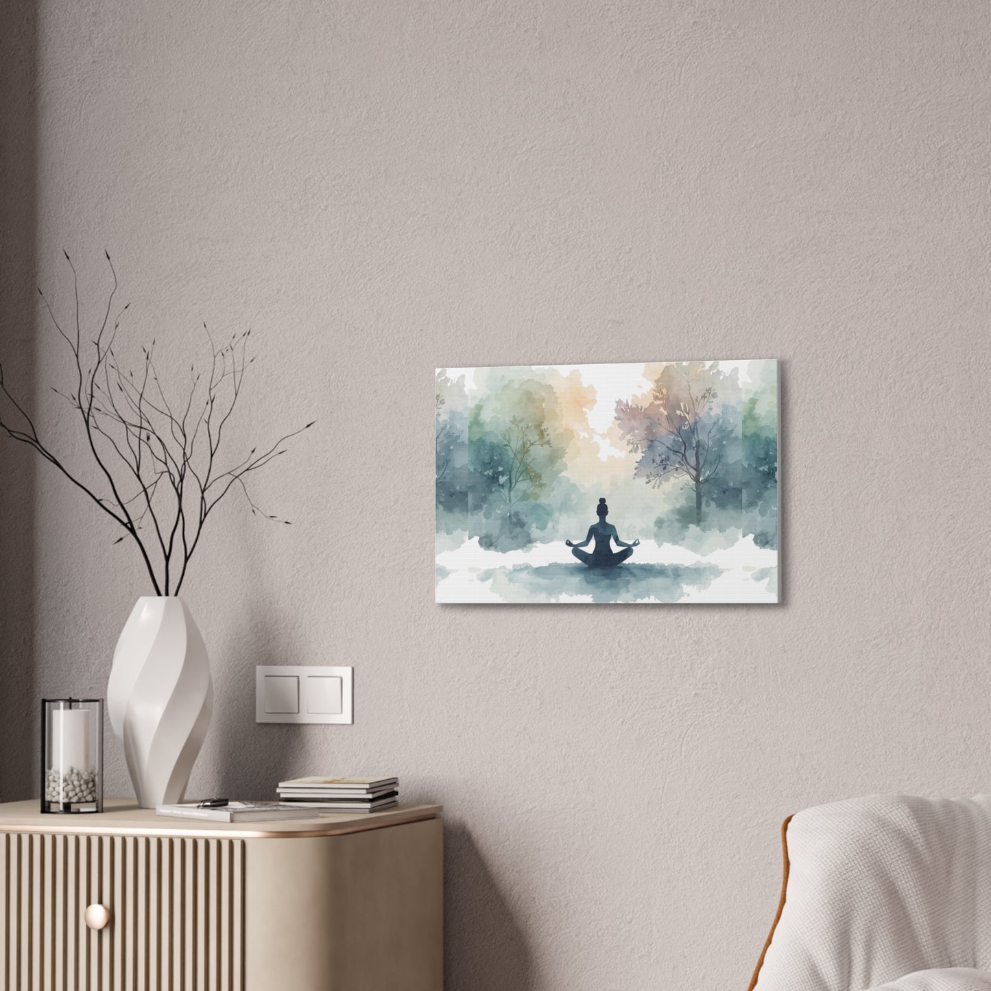 Peace Within Meditation Canvas Wall Art | Eco-Limited