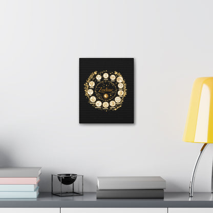 Golden Zodiac Astrology Canvas | Eco-Limited