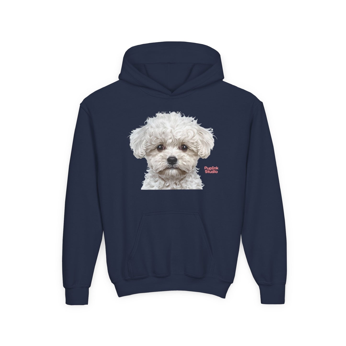 Cute White Puppy Face Youth Hoodie|Eco-Friendly - Limited