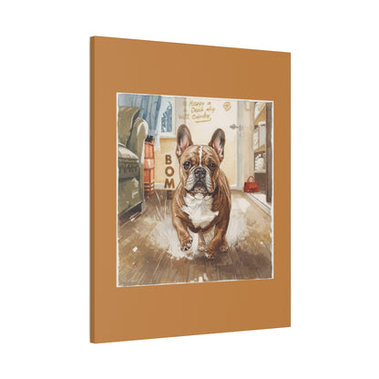 Happy Home Bulldog Canvas Art | Eco-Limited