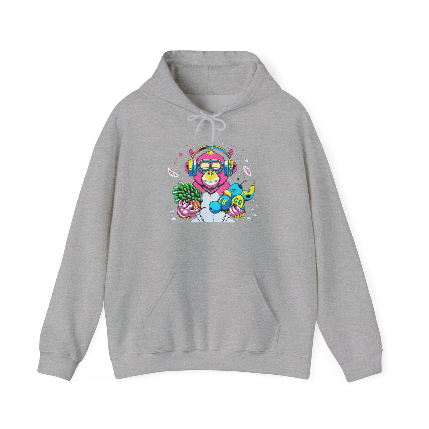 Neon Groove DJ Monkey Hoodie | Eco-Limited